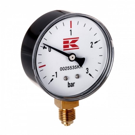 Vákuový manometer 1/4" 63mm od -1 do 3 barov pre cisterny na hnoj.
