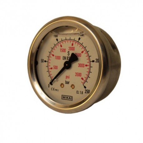 Manometr Fi 63 Bsp 1/4" Zadní rozsah 0-250 Bar Wika