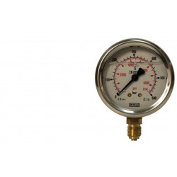 Manometer Fi 63 Bsp 1/4" Spodný rozsah 0-600 Bar Wika