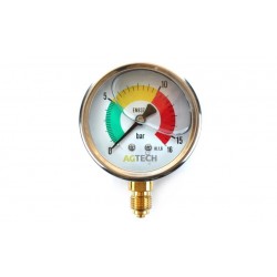 Manometer postrekovača 0-16bar 1/4" s glycerínom