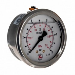 Manometer Fi 63 Bsp 1/4" zadný Rozsah 0-10 barov