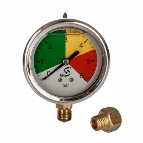 Manometer glycerínového postrekovača 0-6 barov Fi 63mm M12x1,5 Spodné upevnenie