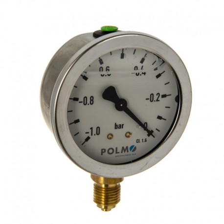Glycerinový vakuový Manometr M63 G 1/4" Polmo