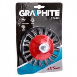 Ohýbaná drôtená kotúčová kefa 115mm M14 Inox Graphite 57h591