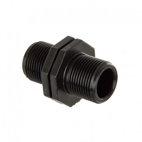 Vsuvka Plastový konektor Gz. 3/4" / Gz. 3/4" Arag