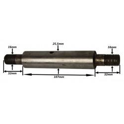 hriadeľ kolesa kultivátora 26x107 M16 1417040070