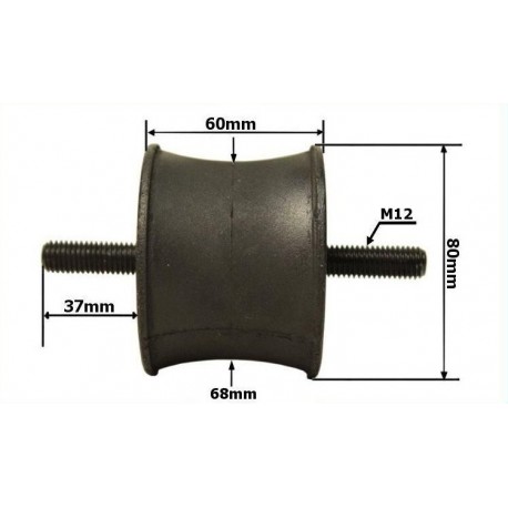 80x60mm 2 šrouby M12
