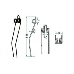 Pero zhrabávače pokosu Vicon Deutz Pz-356 16600420