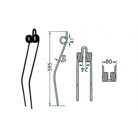 Pero zhrabávače pokosu Vicon Deutz Pz-356 16600420