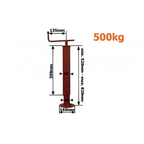 Nastavitelná podpěra 500-810mm 500kg Simol