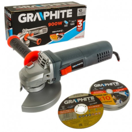 Úhlová bruska 900w 125mm + 10 kotoučů Graphite