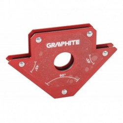 Magnet uhlový zvárací štvorec 102x155x17mm Nosnosť 22,7kg Grafit 56h902