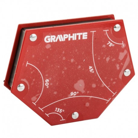 Magnet uhlovy svařovací čtverec 111x136x24mm Nosnost 34,0kg Grafit 56h905