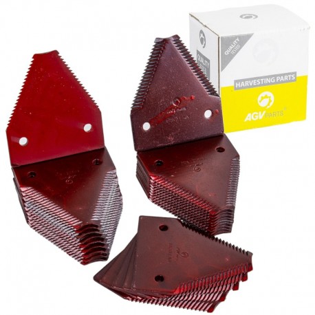 vroubkovaný zaci nůž 84x76x2,5mm Fi 6,5mm Claas 611203.1 5256112031 Agv Parts Set 25 ks.
