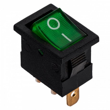 Mk1011 Switch Illuminated Green 15a 12v DC