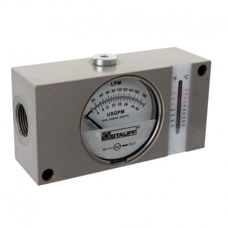 Průtokoměr 10-180l 3/4" s teploměrem Sdm-750-A-180-T Stauff