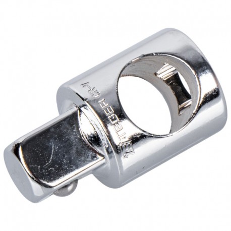 Redukce s otvorem adaptér pro ráčnu typu T z 3/8" na 1/2" CrV ocel DIN 3123 Teger