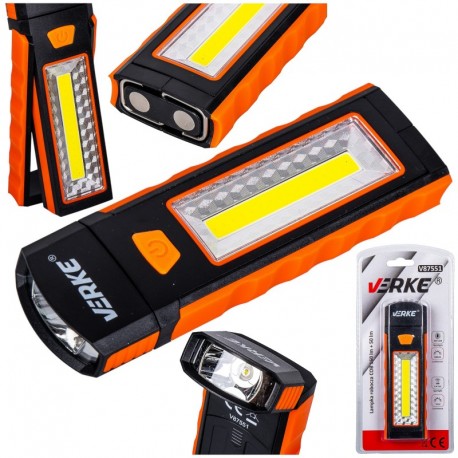 LED pracovní svítilna COB  160+50lm VERKE