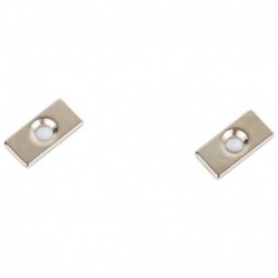 magnet neodymový s otvorom pre skrutku 20x10x3mm doštička, 2ks. Geko