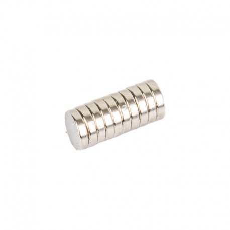 Valcový neodymový magnet 8x2mm 10ks.