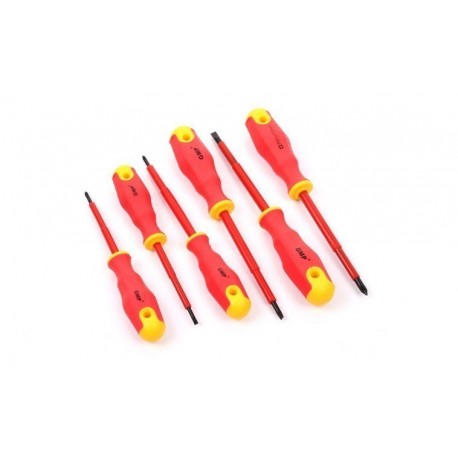 Izolovaná sada šroubováků 6ks. 3x75mm 4x100mm 5x100mm PH 0x75mm PH 0x100mm PH 1x100mm