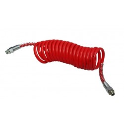 Spirálový kabel M16x1,5 4,5m červený Polmo