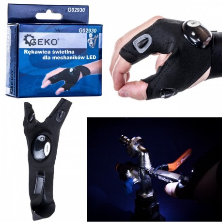 Mechanické rukavice s LED osvětlením