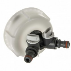Redukcia S100x8 na rýchlospojku 1/2" so spätným ventilom 1" pre kontajner IBC Mauzer