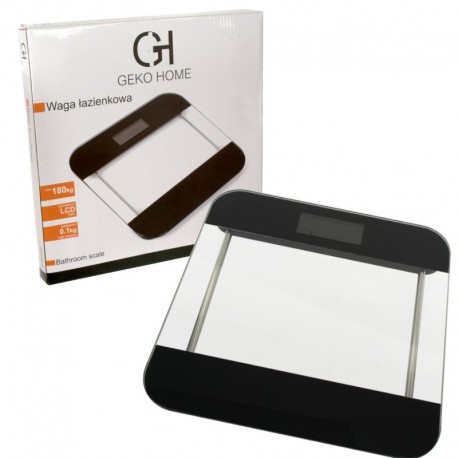 Kúpeľňová váha sklenená LCD 180kg 28x28cm