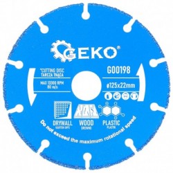Kotúč na drevo, plast, sadrokartón 125x22,2mm Geko