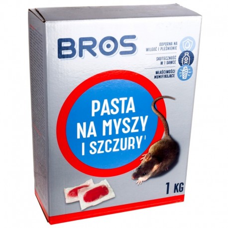 BROS pasta 1 kg – jed na myši a potkany