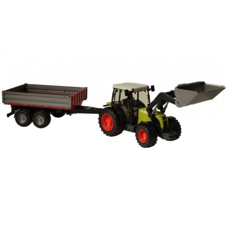 Traktor Claas Nectis 267 F s nakladačem a přívěsem Bruder 02112