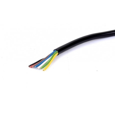 YLYS 7x1,5 mm2 černý 7žilový autokabel pro venkovní instalace v přívěsech 12V 24V 1m
