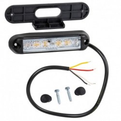 Výstražné blikajúce svetlo 6 LED 12 V 24 V oranžové Horpol, homologácia