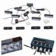 Stroboskopická lampa 4 LED strobo 12 V 24 V, sada 4 ks