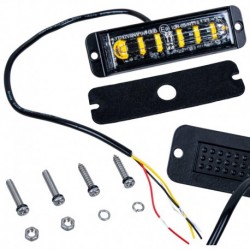 LED stroboskopická lampa 12 V 24 V 6×LED R10 R65 výstražná Kamar