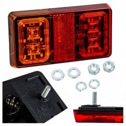 Zadní LED světlo 12V/24V 16-LED bajonet, homologace ECE R3 R6 R7 R10 Kamar