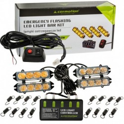 Výstražné svetlá 4xLED stroboskop pomoc odťahovka