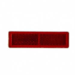 Obdĺžniková odrazka 70×20 mm červená samolepiaca