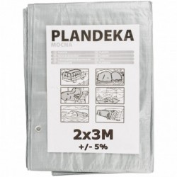 Strieborná plachta 2x3m 110g/m2 vystužená silná