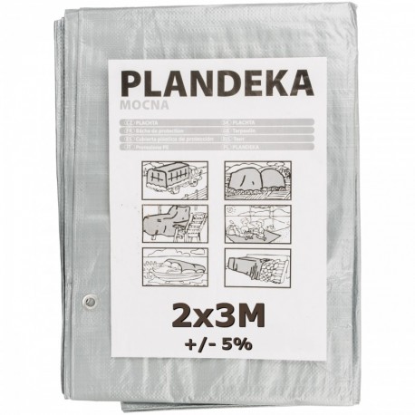Stříbrná plachta 2x3m 110g/m2 vyztužená silná