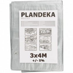 Stříbrná plachta 3x4m 110g/m2 vyztužená silná
