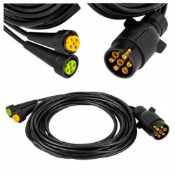 Bajonetový elektrický kabel 2x5, 7pinová zástrčka, 5,5 m, Kamar