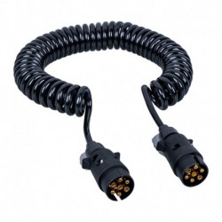 Špirálový kábel 7 pinov 7V / 12V dĺžka 5m