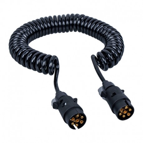 Špirálový kábel 7 pinov 7V / 12V dĺžka 5m