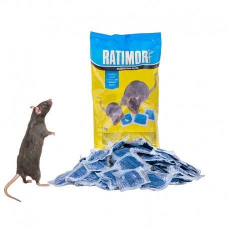 Ratimor 1kg jed na hlodavce ve formě pasty Brodifacoum blue