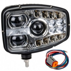 LED cestné svetlo s denným svietením ľavé JCB Merlo Manitou Kramer Fastrac CAT