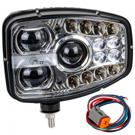 LED cestné svetlo s denným svietením ľavé JCB Merlo Manitou Kramer Fastrac CAT