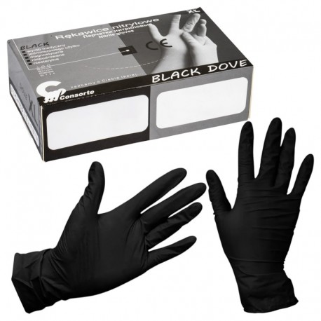 Nitrilové rukavice Black Dove XL, 100 ks. Consorte