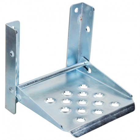 Jednoduchý skládací boční schůdek z pozinkované oceli 160x150 mm
